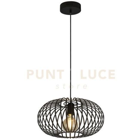 Avery Pendant Convertibile in Semi-Flush - Metallo Nero