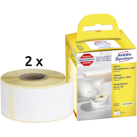 AVERY ZWECKFORM Adressetikett Avery Zweckform 36 x 89 mm (B x H) Papier weiß 260 Etik./Rl. 2 x 260Etik./Pack.