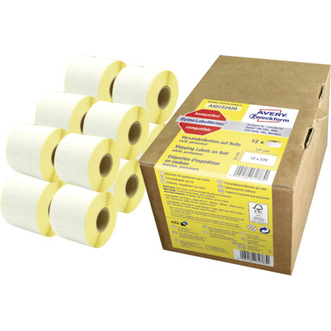 AVERY ZWECKFORM Adressetikett Avery Zweckform 54 x 101 mm (B x H) Papier weiß 220 Etik./Rl. 12 x 220Etik./Pack.