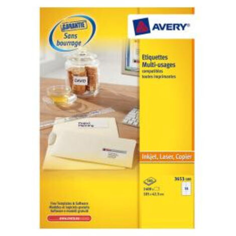 Avery Zweckform, Etiquetas Avery 105 x 42,3mm, A4 (3653)