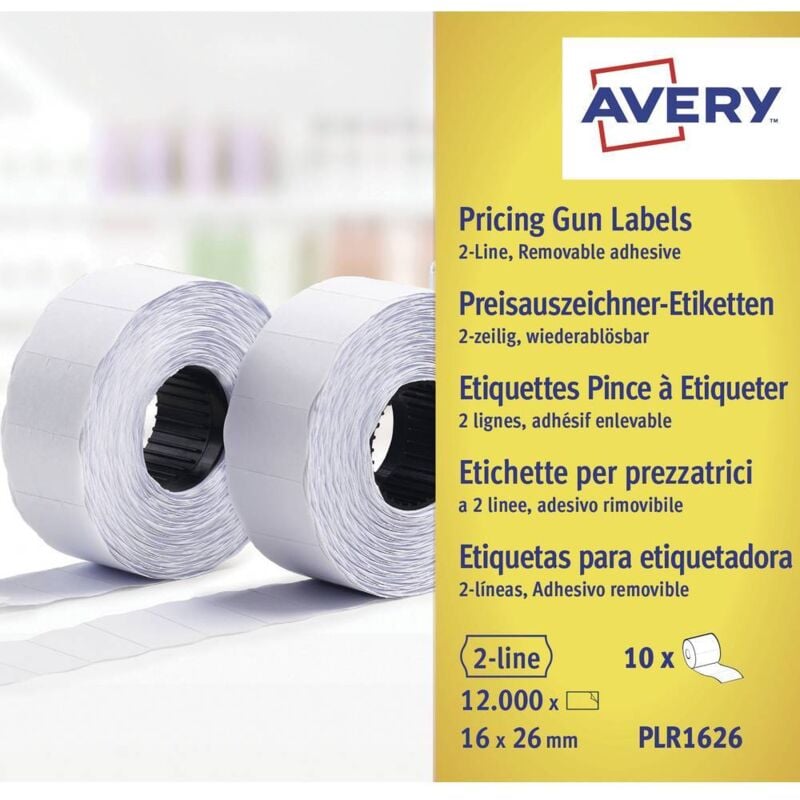 Avery-Zweckform Etiquette prix PLR1626 décollable Largeur des étiquettes: 26 mm Hauteur de létiquette: 16 mm blanc 1200