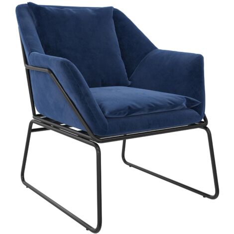 AveryFauteuils en velours bleu