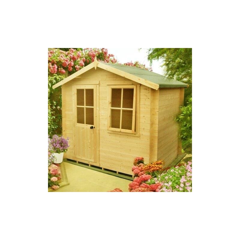 Shire - Avesbury Log Cabin Home Office Garden Room Approx 7 x 7 Feet