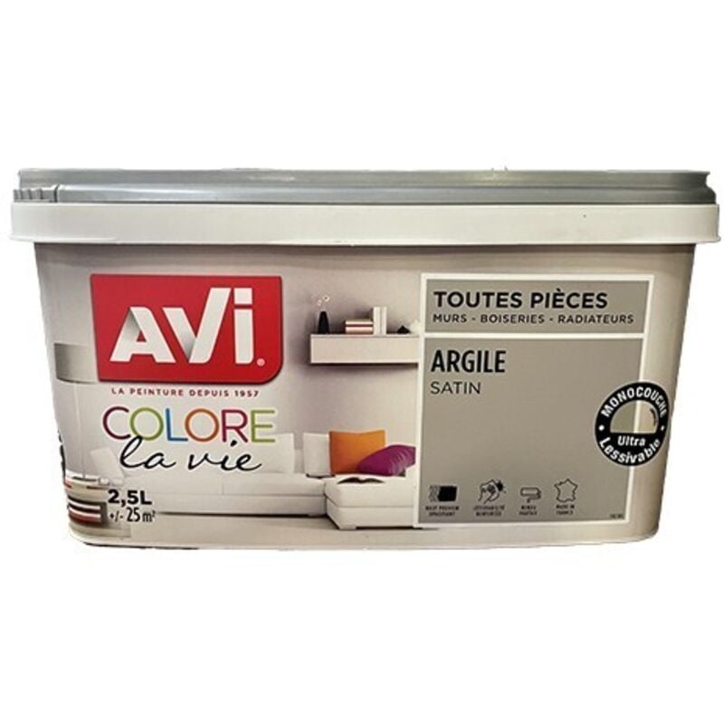 Colore la Vie Peinture Toutes pièces Argile 2,5 l - AVI