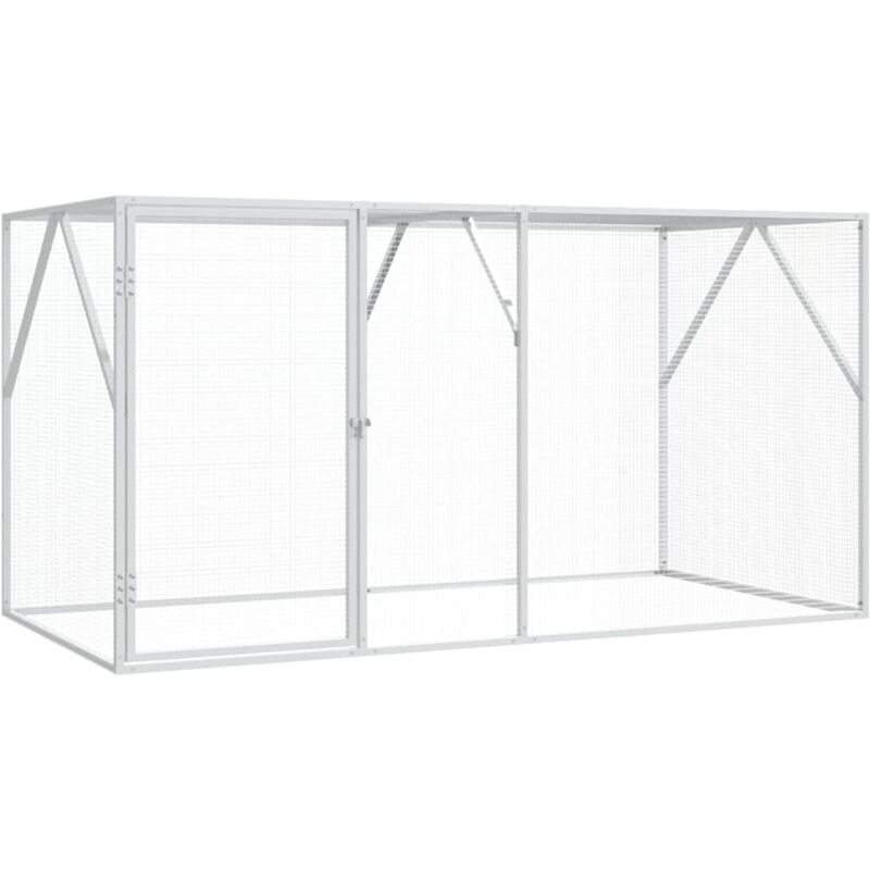 Aviary pour oiseaux Anthracite 102x208x108 cm Acier Vidaxl