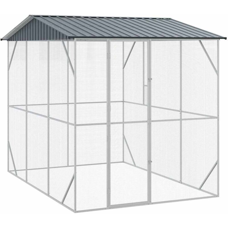 Vidaxl - Cage pour oiseaux Anthracite 227 x 310 x 247 cm Acier galvanisé