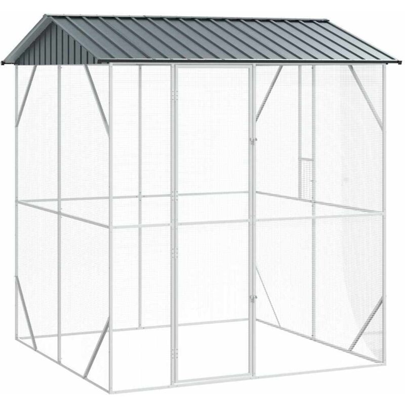 Vidaxl - Cage pour oiseaux Anthracite 215 x 208 x 247 cm Acier galvanisé