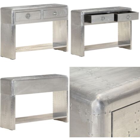 Aviator-Sideboard 110x30x75 cm Metall - Metall Sideboard - Schreibtisch - Wohnzimmer Dekoration - Vintage Stil - Industrielles Design - Home & Living