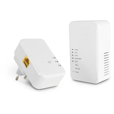 Avidsen – Adaptateur Ethernet courant porteur avec point d'accès Wi-Fi 500 Mbps – Port MDI/MDIX – 622116