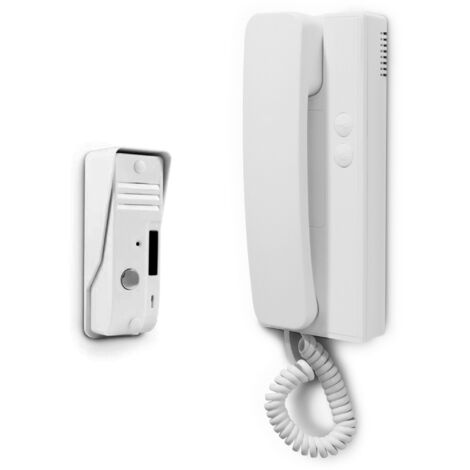 Avidsen – Interphone audio 2 fils avec platine de rue – Alimentation 12V – Portée 100m – Protection anti-pluie pour extérieur – Installation murale - Y863772