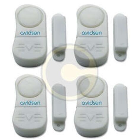 Avidsen kit 4 pz miniallarme bloccatapparelle magnetici per porte finestre