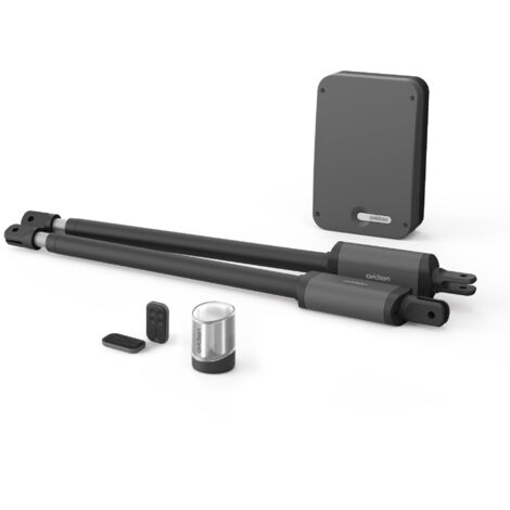 Avidsen – Kit de motorisation pour portail à battants jusqu'à 5m et 300kg – Ouverture partielle piéton – Détection d'obstacles – 114170