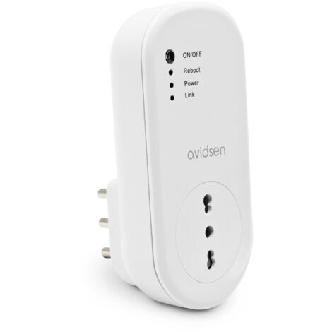 Avidsen Presa Smart WiFi - Bianco Puro, 16A, Controllo Remoto
