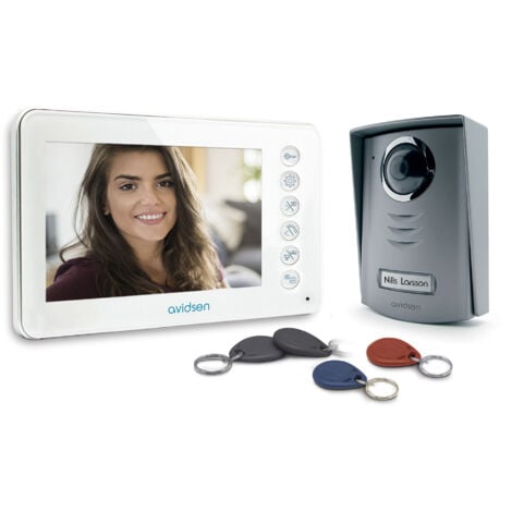 Avidsen YLVA 2+ + badges - Visiophone avec lecteur RFID intégré