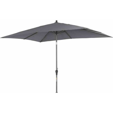 Avio Mittelstockschirm anthrazit/anthrazit 300x200cm, Gestell Alu anthrazit, Streben Stahl, Bezug 100% Polyester, 220g/m² anthrazit, Lichtschutzfaktor UPF 50+