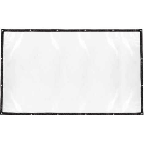 [Avión] Lona impermeable transparente para invierno, de PE, 1,5 x 2,5 m, negra, 1 pieza, con ojales.