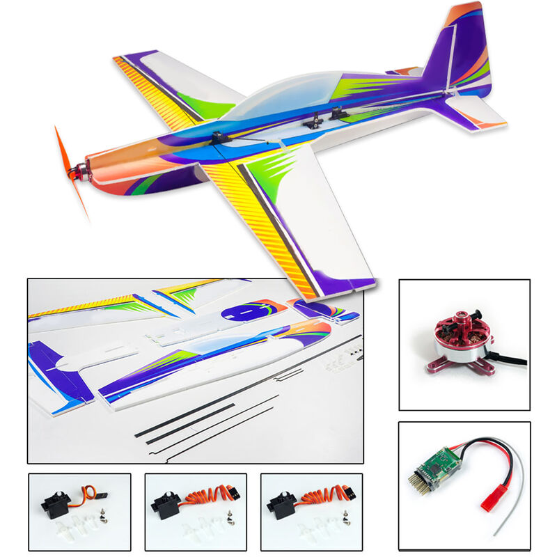 

Asupermall - Avion RC, avion PP, 710 mm de envergadura, juguetes de vuelo al aire libre para ninos, modelo de montaje DIY, version BNF con receptor