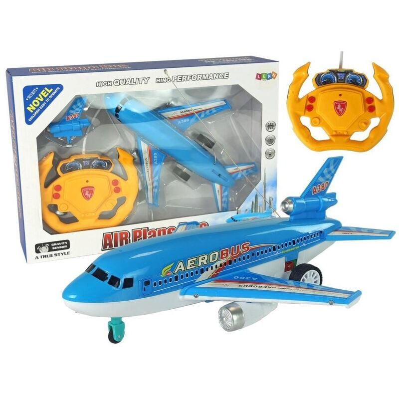 Avion télécommandé Bleu Télécommande 40 Mhz Lumières