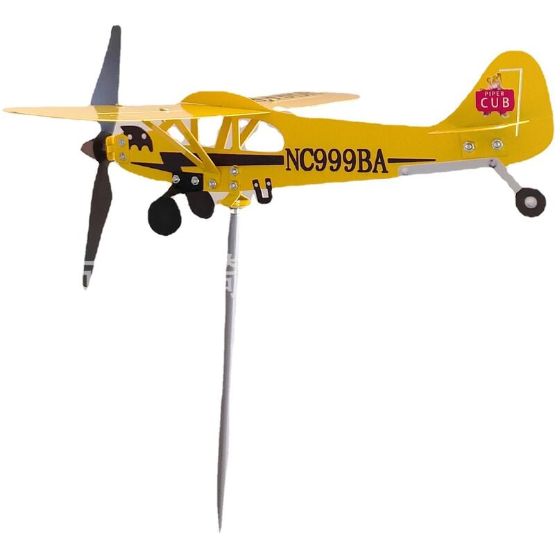 Csparkv - Avion Wind Spinner, 32cm×32cm Spinners à Vent d'avion, Girouette d'avion, Girouettes, Moulin à Vent Jardin Exterieur, Avion en Fer