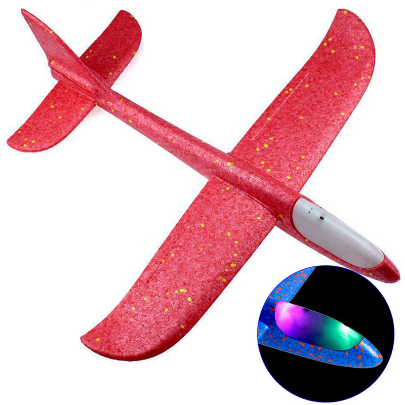 

Aviones Flying Glider, con luz LED de flash, 18.9 ",rojo