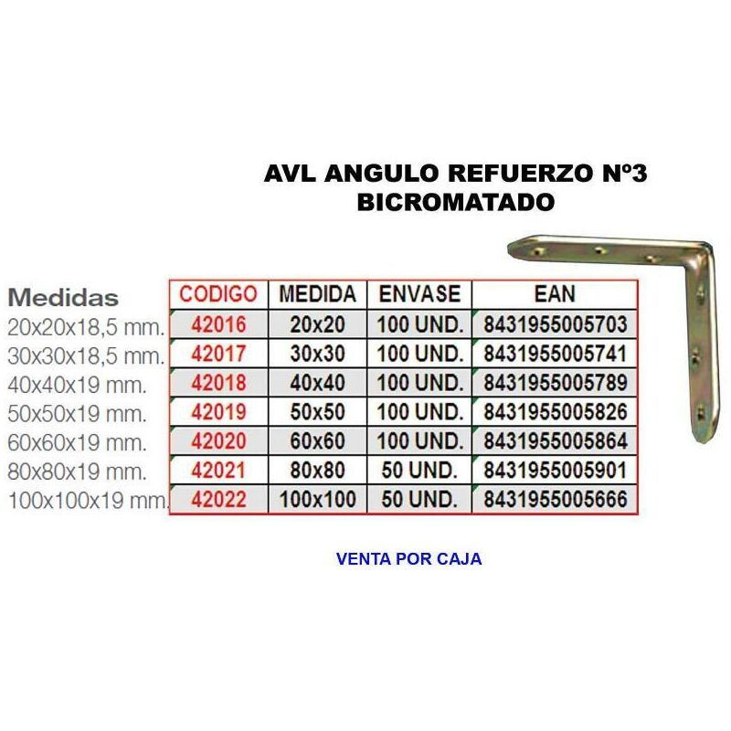 

avl angulo refuerzo bicromatado 3 20x 20 - Mibricotienda