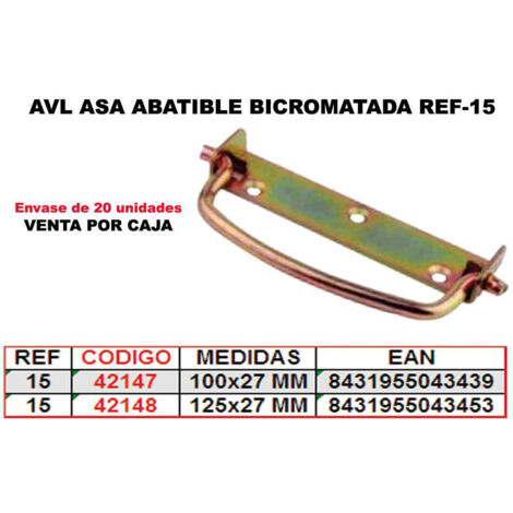 avl asa abatible bicromatada 125x27 mm ref-15 (caja 20 unidades)