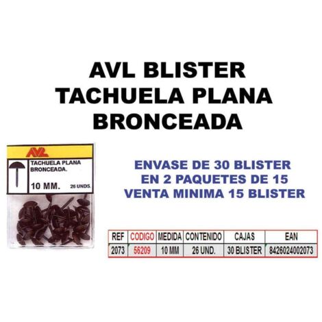 avl blister tachuelas bronceada 10 mm 2073 (caja 15 unidades)