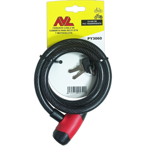 Avl candado cable 18 mm cubierta con llave serreta
