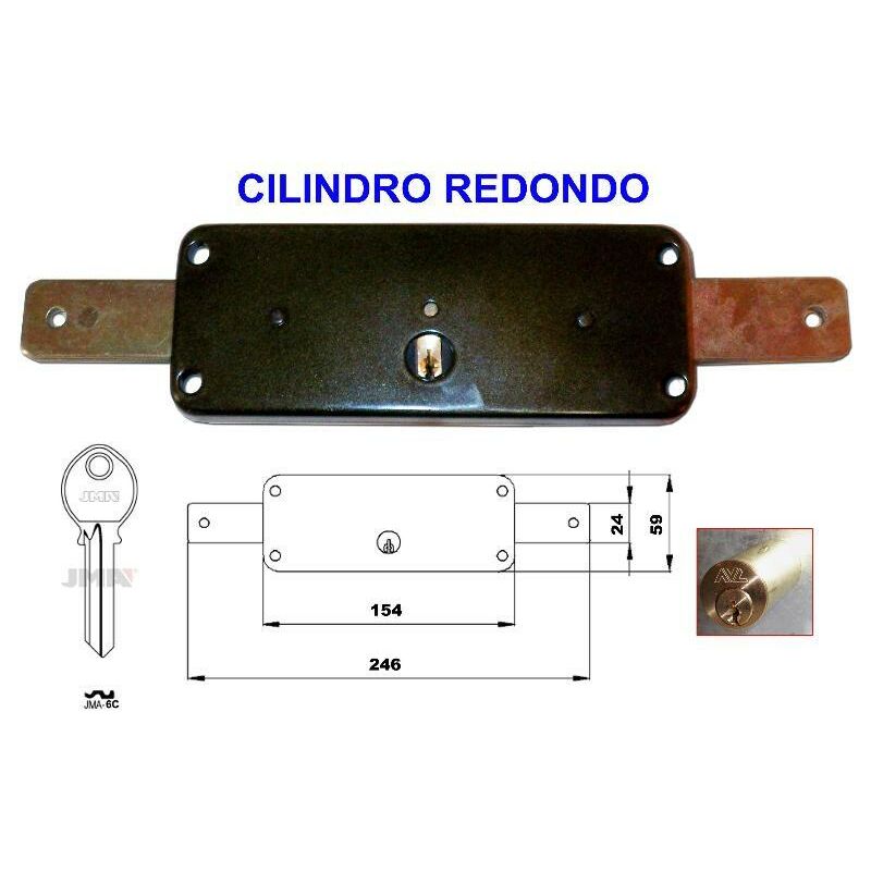 

avl cerradura 8011-a hp persiana cilindro redondo - Mibricotienda