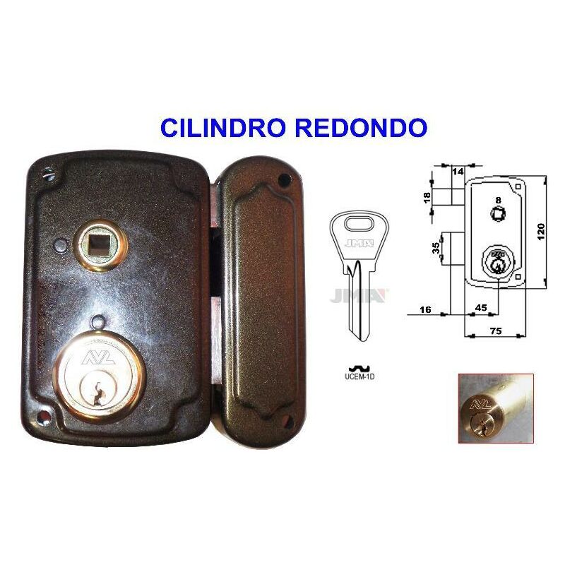 

avl cerradura 8056-b 70 hp sobreponer drcha. c-redondo 50 mm - Mibricotienda