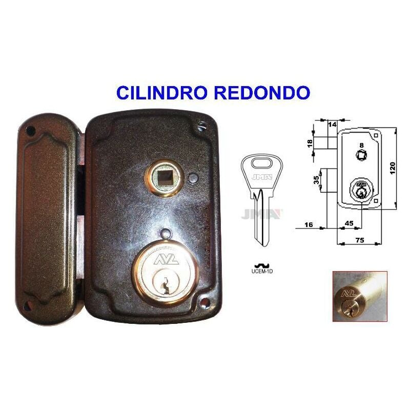 

avl cerradura 8056-b 70 hp sobreponer izqda. c-redondo 50 mm - Mibricotienda