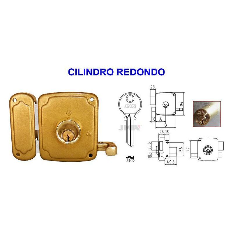 

avl cerradura 8125-100 hp sobreponer izqda. c-redondo 50 mm - Mibricotienda