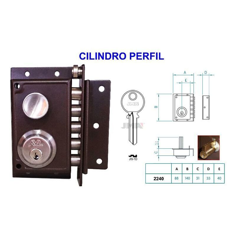 

avl cerradura antipalanca 2240 drcha pintada europerfil 50 mm - Mibricotienda