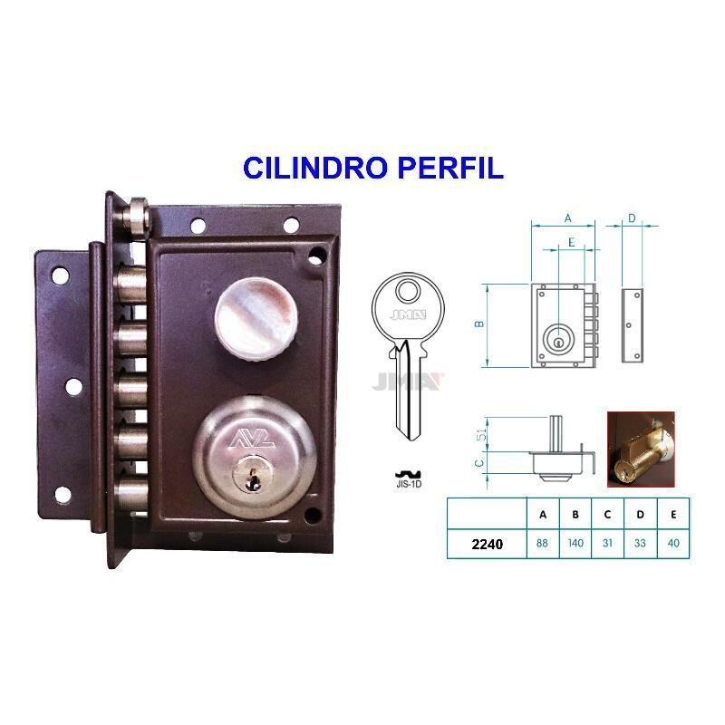 

avl cerradura antipalanca 2240 izqda pintada europerfil - Mibricotienda