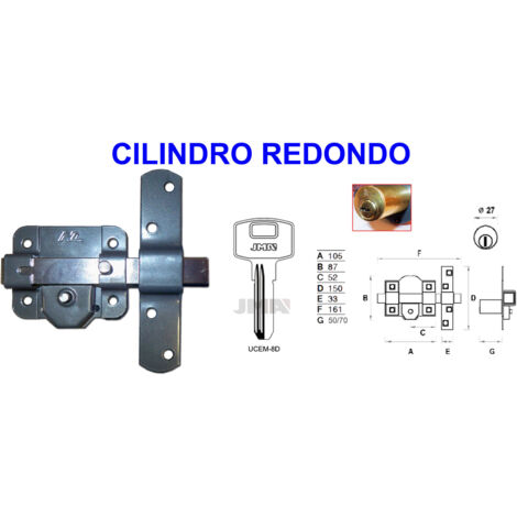 avl cerrojo 8301 s -r -80 50 mm c-redondo seguridad llave y bot
