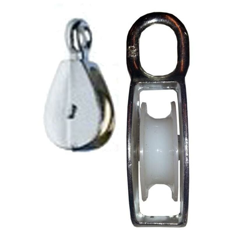 

avl polea simple ojo rigido rueda nylon 30 mm - Mibricotienda