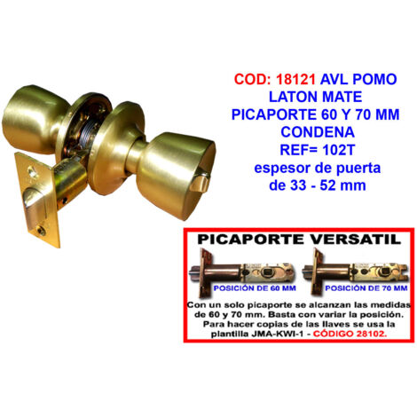 AVL POMELLO IN OTTONE OPACO 60 E 70 MM CONDENA 102T
