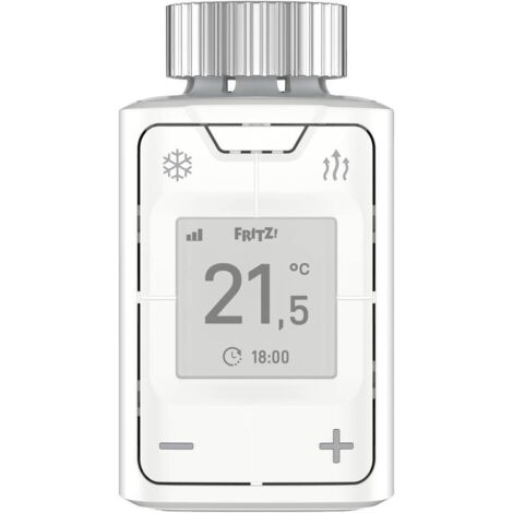 AVM FritzDECT 302 - Regolatore de Radiatore intelligente per la rete domestica, per risparmiare energia, per tutti i tipi de valvole de radiatore e FritzBox con base DECT, FritzOS a partire dalla vers