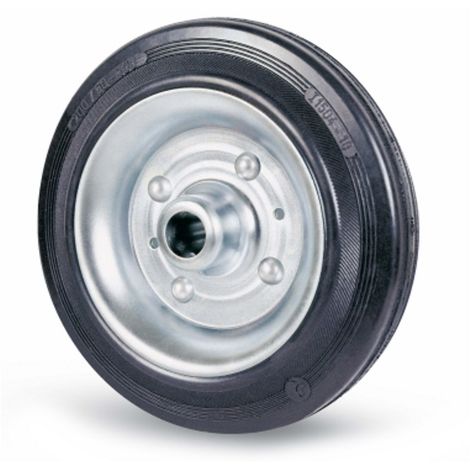 AVO 112 RUOTA CON RIVESTIMENTO IN GOMMA PIENA 200X50 ACCIAIO ANTI OLIO