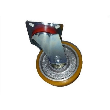 AVO 37 RUOTA CON RIVESTIMENTO IN POLIURETANO 100X30 SUPPORTO GIREVOLE CUSCINETTO