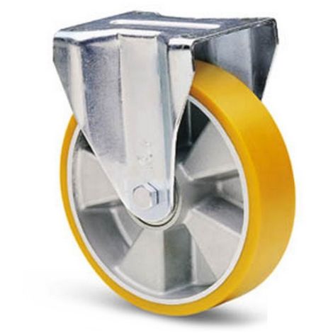 AVO 37A RUOTA CON RIVESTIMENTO IN POLIURETANO 100X30 SUPPORTO FISSO IN ACCIAIO