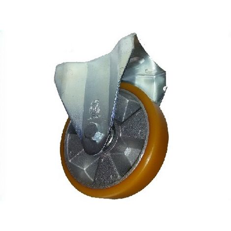 AVO 37A RUOTA CON RIVESTIMENTO IN POLIURETANO 125X30 SUPPORTO FISSO IN ACCIAIO