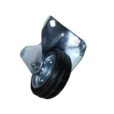 AVO 80A RUOTA CON RIVESTIMENTO IN GOMMA PIENA 80x25 SUPPORTO MONTAGGIO ACCIAIO
