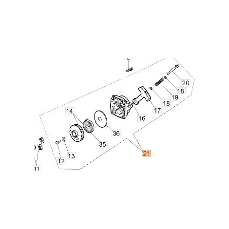 Avviamento decespugliatore modelli BC250S BC250T BC280H 61170060BR OLEOMAC