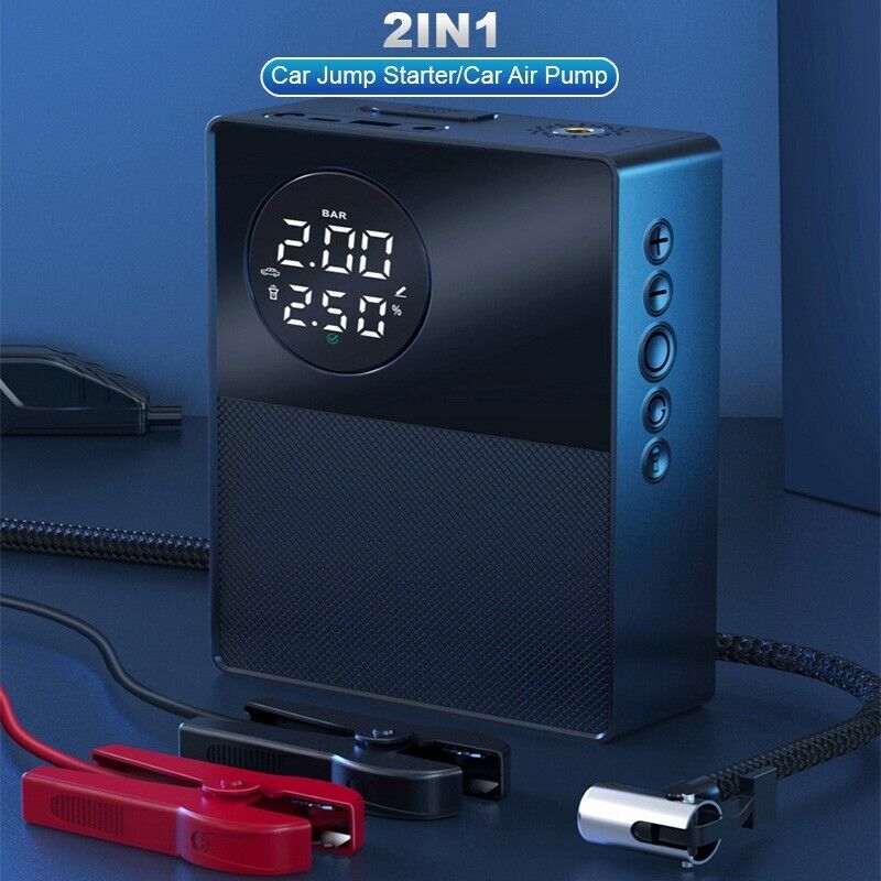 Image of Royal_shopping - avviatore Caricabatterie Da Auto Moto Intelligente 2IN1 Compressore ad Aria