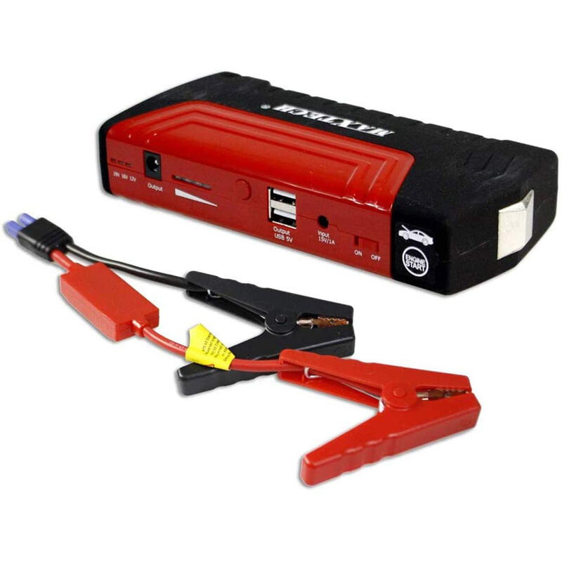 Image of Avviatore Emergenza Jump Starter per Auto e Moto con Luce LED 12v con USB per Ricarica Smartphone Batteria 22000mah Caricabatterie