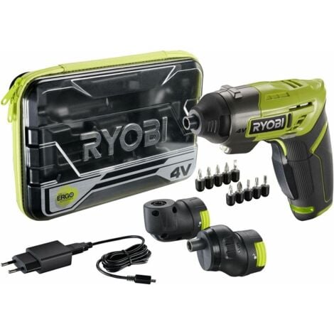 Avvitatore a batteria RYOBI 4V ERGO con batteria integrata da 1,5 Ah e accessori – ERGO-A2