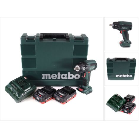 Avvitatore a impulsi 18 V SSW 18 LTX 400 BL - 2 x 4,0 Ah LiHD, ASC 55, valigetta Metabox Metabo