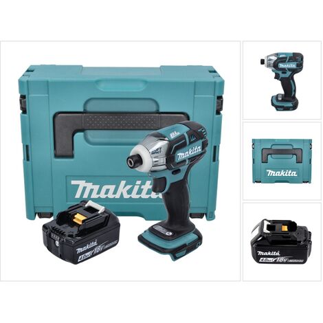 Avvitatore a impulsi a batteria Makita DTS 141 M1J 18 V 40 Nm 1/4" brushless + 1x batteria ricaricabile 4,0 Ah + Makpac - senza caricabatterie