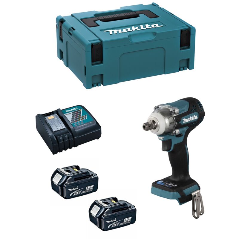 Makita - Avvitatore ad Impulsi DTW301RTJ (2 x 5,0 Ah + DC18RC + makpac 2)